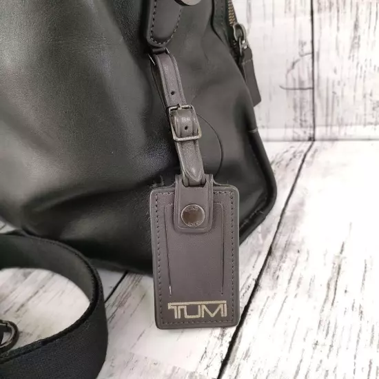 Rare Tumi Business Bag All Leather Harrison Madden Black