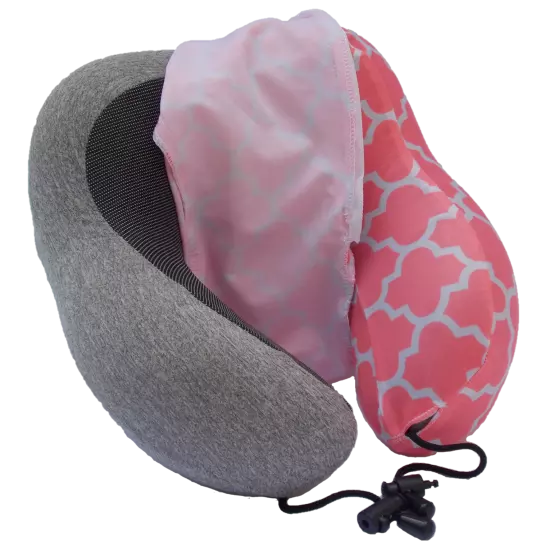 Travel Pillow Case – washable cover fits most memory foam neck pillows