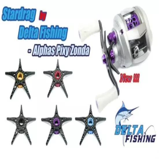 DELTA Carbon Fiber Star Drag Adjustment Daiwa ALPHA・PIXY・ZONDA・Megabass colors