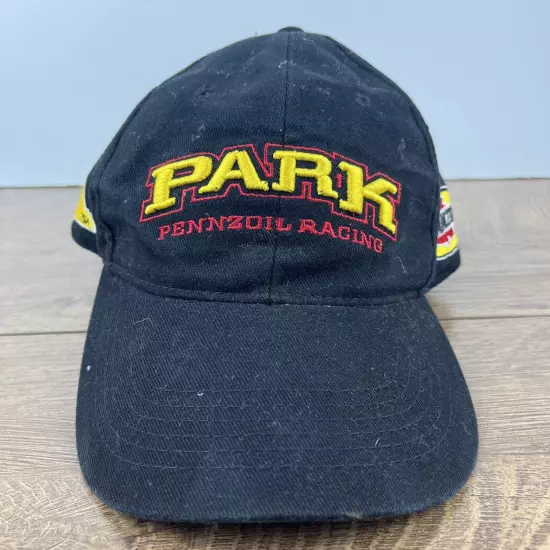 Park Racing Hat Pennzoil Black Hat Adjustable Adult Size Hat Black Cap