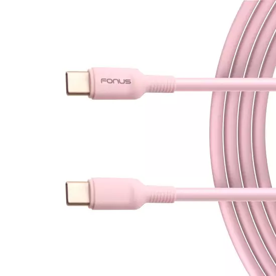 For Samsung Galaxy Z Fold6 - USB-C to Type-C Pink 10ft Long Cable PD Fast