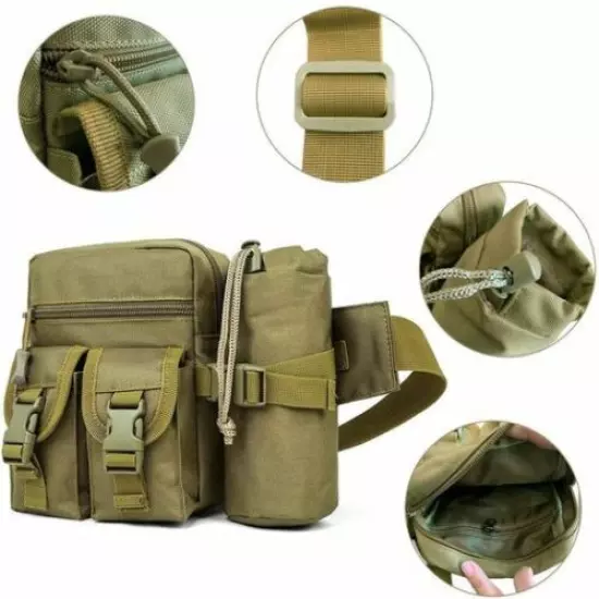 Tactical Fanny Pack Military Waist Bag Pack with Adjustable Strap 