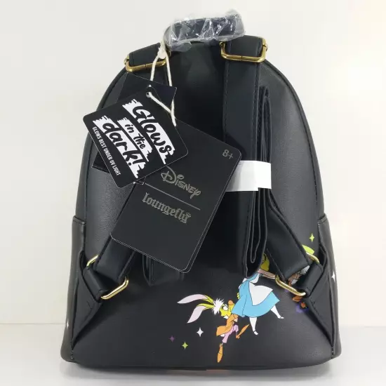 Loungefly Disney Alice In Wonderland Glow In The Dark Characters Mini Backpack