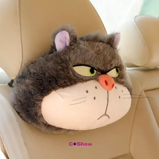 Cartoon Lucifer Cat Plush Car Headrest Seat Belt Cover Throw Pillow Cushion Gift