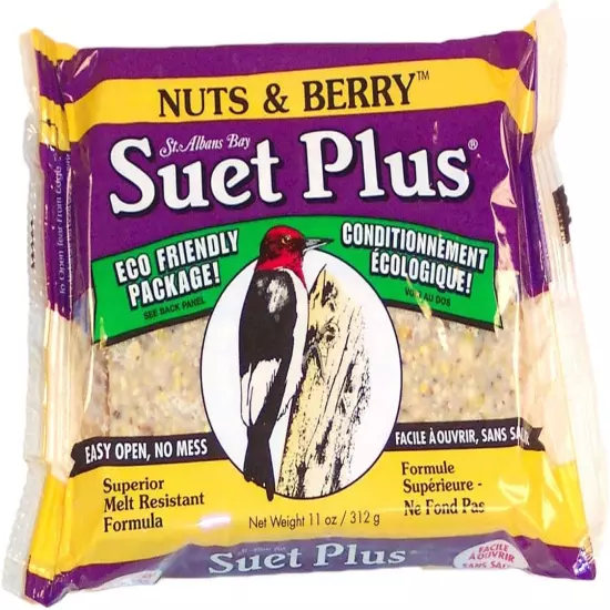 Variety Pack of 4 Flavors of Suet Cakes for Wild Birds 11 Ounces Each