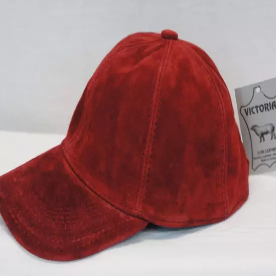 100% REAL GENUINE LAMBSKIN SUEDE LEATHER Baseball Cap Hat Sport Visor 36 COLORS