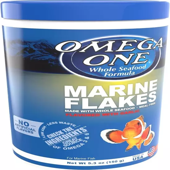 Omega One Garlic Marine Flakes, 5.3 oz