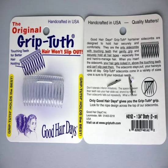 The Original Grip-Tuth® Good Hair Days Tuck Side Combs Made in USA Mix&Match