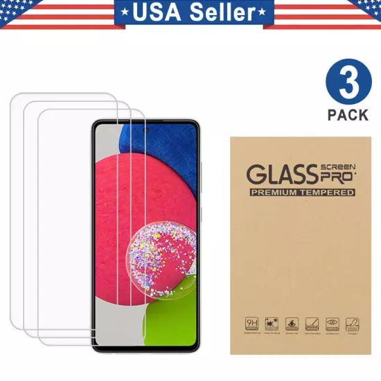 3PCS Tempered Glass Protector For Samsung Galaxy A05s A15 A24 A25 A35 A55 A71