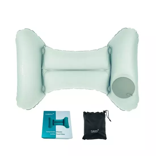 Inflatable Travel Nursing Waist Pillow Blow up Lumbar Body Back Support Pillow