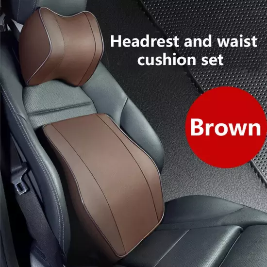 Car Lumbar Pillow Headrest Neck Rest Head Support Car Memory Foam Head Cushion