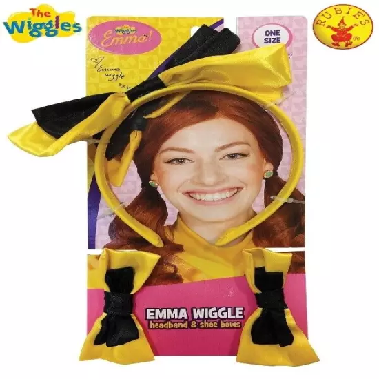 Emma The Wiggles Yellow Book Week Toddler Girls Costume Headband Shoe Bows