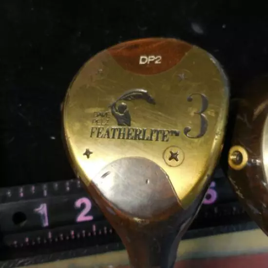 RH FEATHERLITE PERSIMMON DRIVER & 3 WOOD DP2 GREAT CONDITION