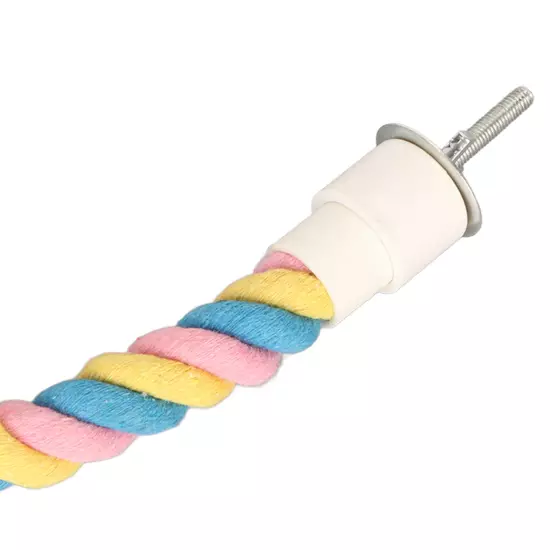 Bird Cotton Rope Perch Colorful Bendable Safe Climbing Parrot Rope Toy