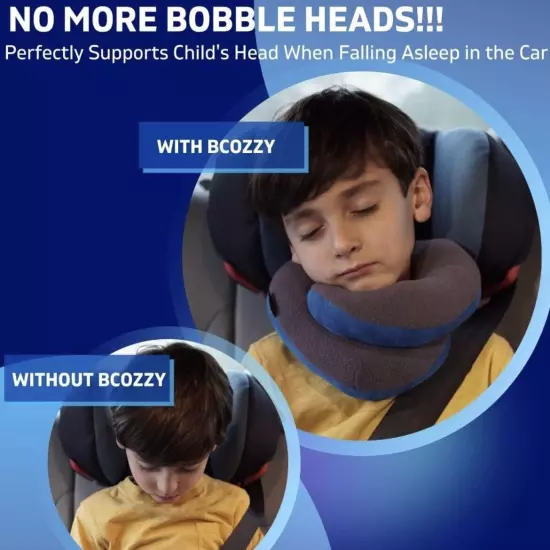 BCOZZY Neck Pillow for Travel Provides Double Support to Head Neck Medium Kids