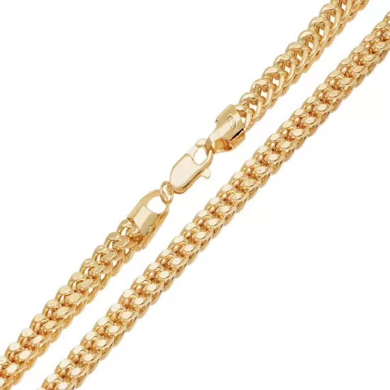 Brand New 10k Yellow Gold Franco Chain Necklace 1.5mm-6mm Sz 16"-40" Hollow