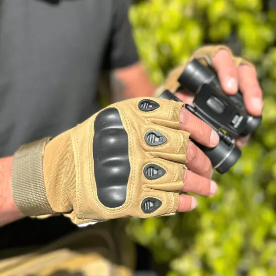 Tactical Fingerless Airsoft Gloves for Outdoor Sports, Paintball, and Motorcycli