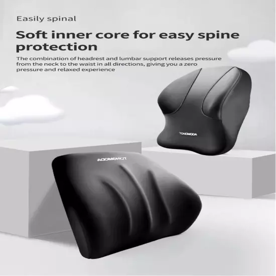 Car Neck Cushion Memory Foam Car Lumbar Support Neck Pillow Backrest Cushion