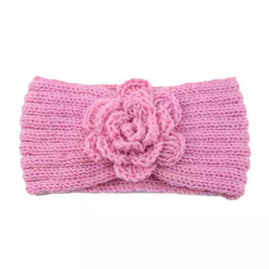 Women's Camellia Knitted Headband Stretch Hair band Head Wrap Soft Ear Warmers