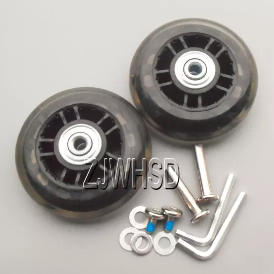 Luggage Suitcase Replacement Wheels OD 69 (2.72") ID 6 W 22 Axles 30 Repair Set