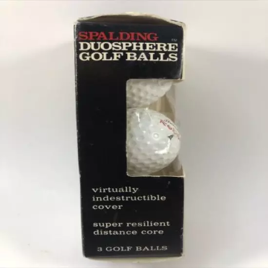 Vintage Spalding Duosphere Golf Balls Rebel 4 Quantity of 3 Balls New in Package