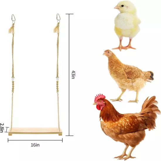 Chicken Swing Toy, Chicken Toy, Wood Chicken Swing Toy, Wood Chicken Swing for