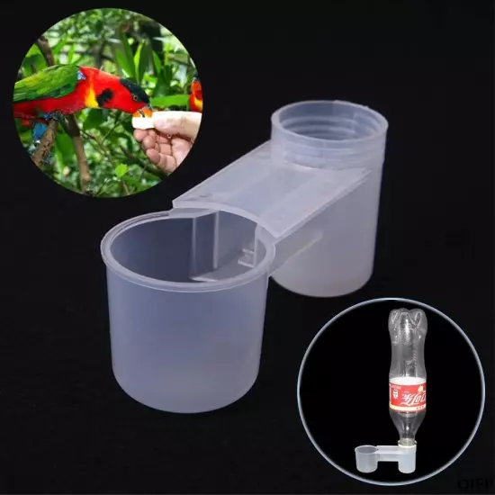 20 Pcs Bird Drinker Feeder Plastic Soda Pop Water Bottle Cup Ideal for Chicken P