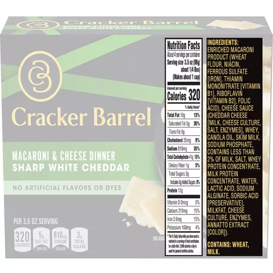 Macaroni and Cheese by Cracker Barrel in 3 Variety Packs - Sharp Cheddar, and An