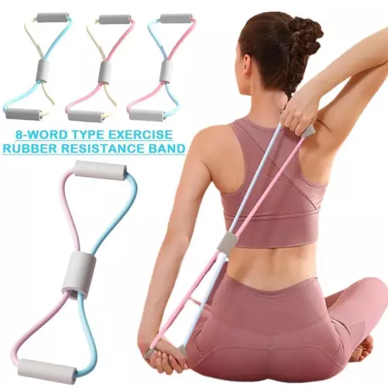 8-Word Type Exercise Rubber Resistance Band P7X6