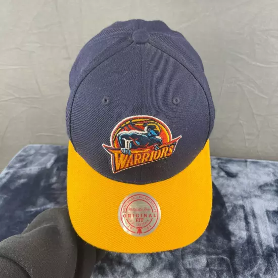 Golden State Warriors Nostalgia Co Mitchell & Ness Throwback Logo Hat Snapback