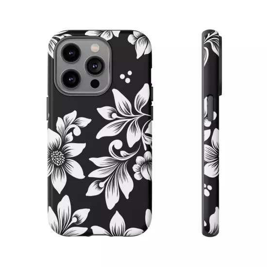 Black & White Floral Style - Tough Cases