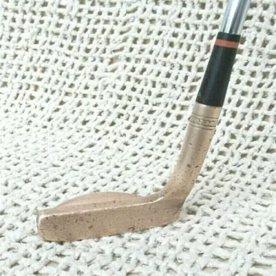 Vintage SPORTSMAN The Go-Fer Brass Mallet Putter 35.25" RH ~ Firm Steel Shaft 