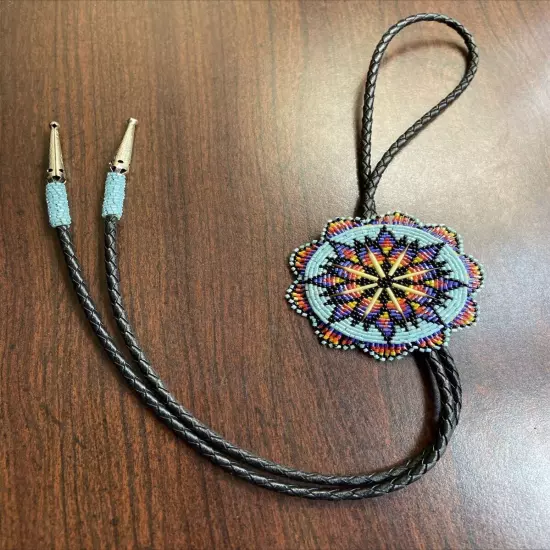 Native American Style Beaded Bolo Tie