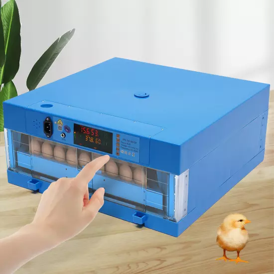 110V Digital Fully Automatic 64 Eggs Incubator Egg Hatcher Chicken Goose Duck...