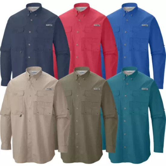 New Mens Columbia PFG "Bonehead" Vented Long Sleeve Fishing Shirt