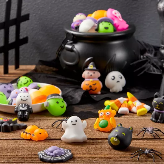 24 Pcs Halloween Mochi Squishy Toys, Halloween Classies Character Squishy Toys f