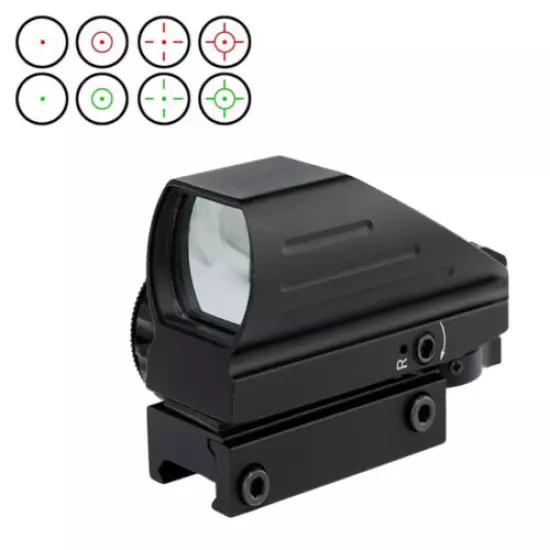 Green Red Dot Reflex Sight Scope Tactical Holographic 4 Reticles Picatinny Rail