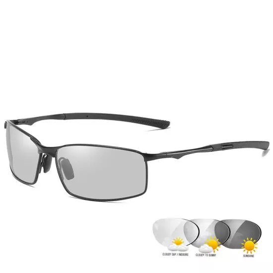 Rectangular Polarized Sunglasses Men Lightweight Outdoor Casual Glasses UV400