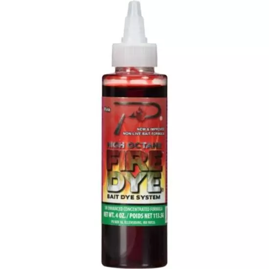 48 Bottles Pautzke HIGH OCTANE FIRE DYE Fish Bait 4 Ounce RED Fishing Formula