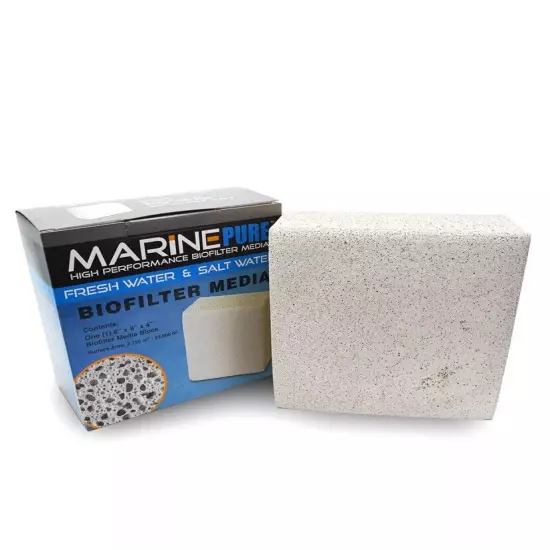 MarinePure Block 8"x8"x4" High Performance Biofilter Media Marine Pure Block