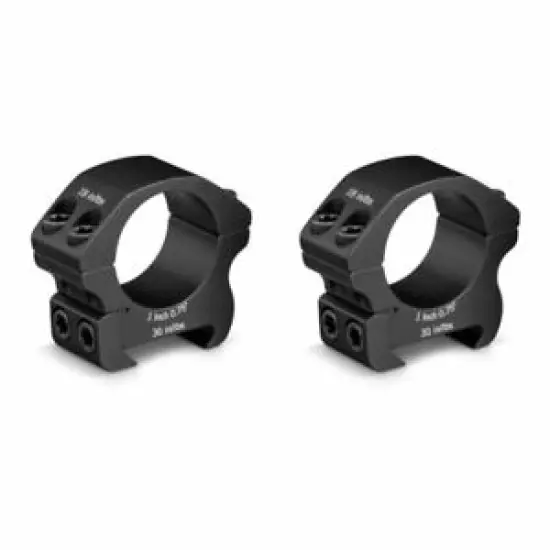 Vortex Pro PR1-L 1" Scope Rings, Set of 2 - Matt Black