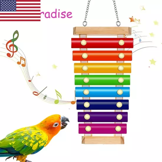 Large Parrot Toy Bird Xylophone Toy Bird Cage Bell Accessories Music Musical Tr