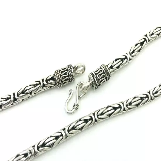 Sale!! Sterling Silver 5 mm Bali Chain/Byzantine Necklaces 18"(46 cm)