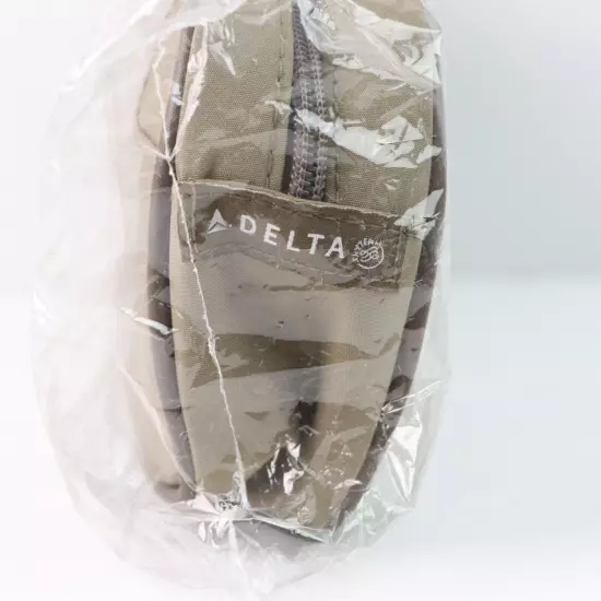 Delta Light Brown Travel Accessories Toiletries Bag Amenity Kit