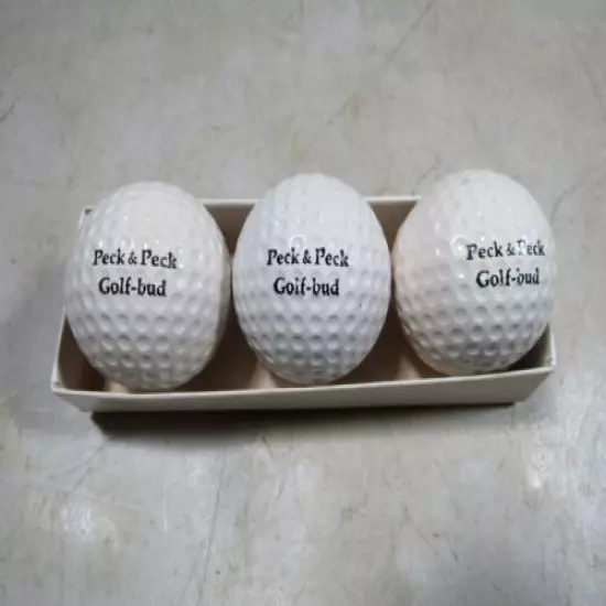 3 Vintage Peck & Peck Liquid Center Golf-Bud Golf Balls NOS 