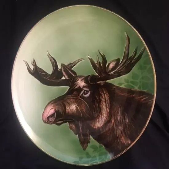 Rare Mod. 9021 Villeroy METTLACH Wall V&B CHARGER 17.6" ELK 1900 Reg. US Patent 