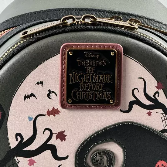 Loungefly Disney The Nightmare Before Christmas Spiral Hill Mini Backpack New