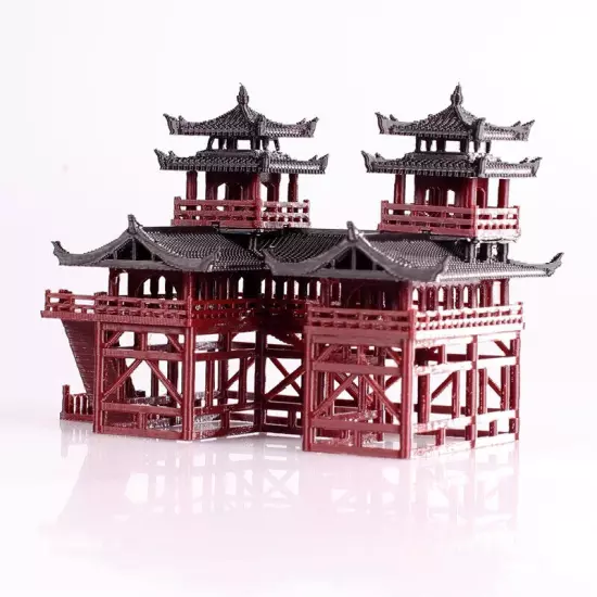 Chinese Ancient Building Pavilion Model Plastics Aquarium Bonsai Toys