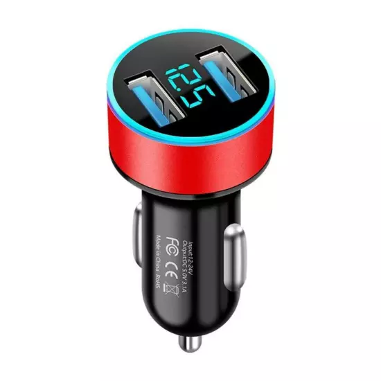 USB Car Socket Phone Fast Charger 12V Cigarette Lighter Plug Power US L0F9