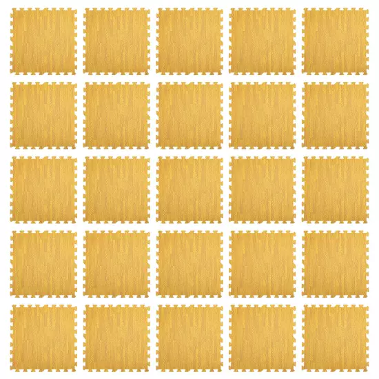 Puzzle Exercise Floor Mat 24''x24'' EVA Foam Interlocking Gym Tiles Mat 25 Piece